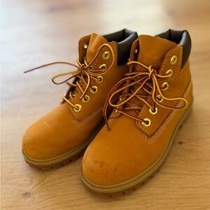 Timberland 6 Inch Premium Waterproof Boots Wheat Kids Size 12 Little Kid